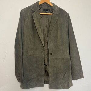REVUE Genuine‎ Forrest Green Soft Suede Leather Jacket